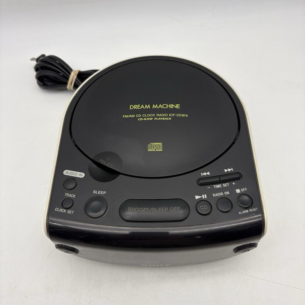 Sony Dream Machine ICF-CD815 CD Player Dual Alarm Clock FM/AM Radio Tested Works